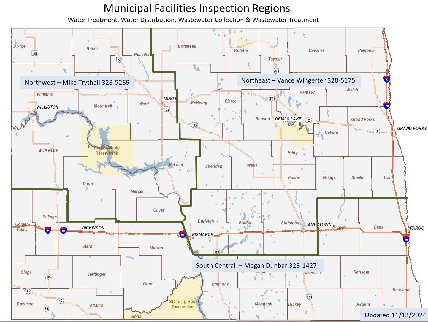 Map of Inspection Regions
