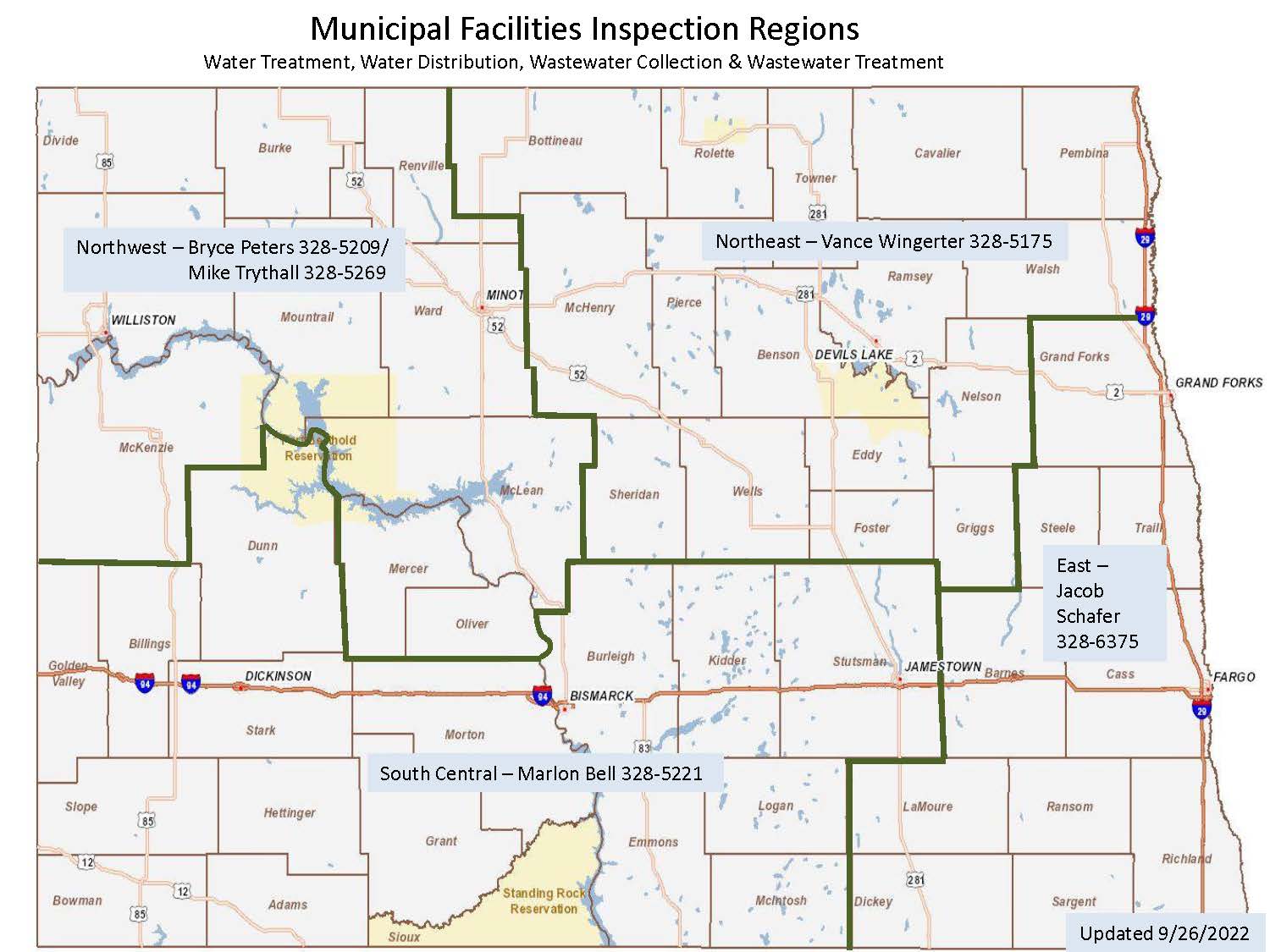 Map of Inspection Regions